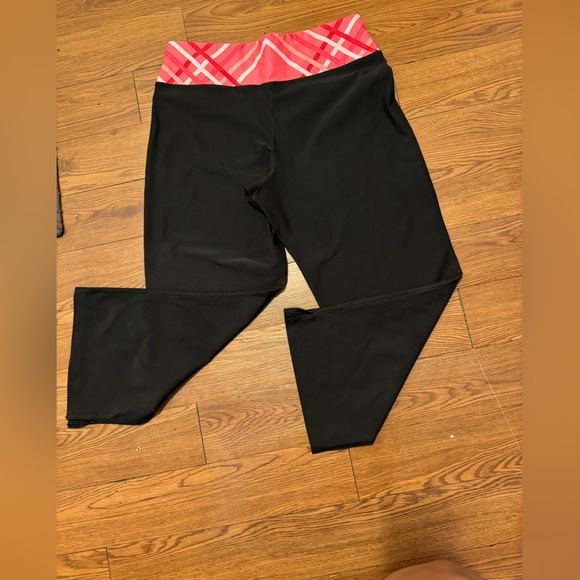 Nike dri fit workout capri pink women’s medium pink waist band lounge - Picture 5 of 14